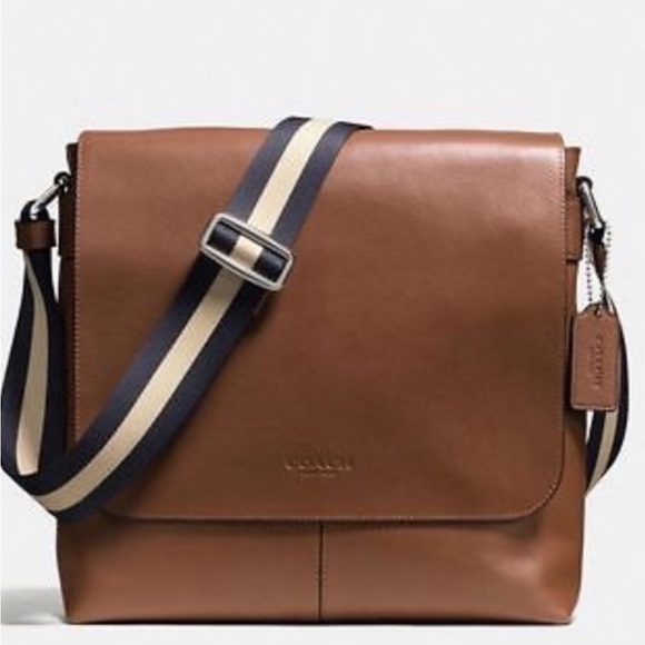 Coach F72362 Charles Small Messenger Shoulder Brown Shoulder Strap - Picture 1 of 16